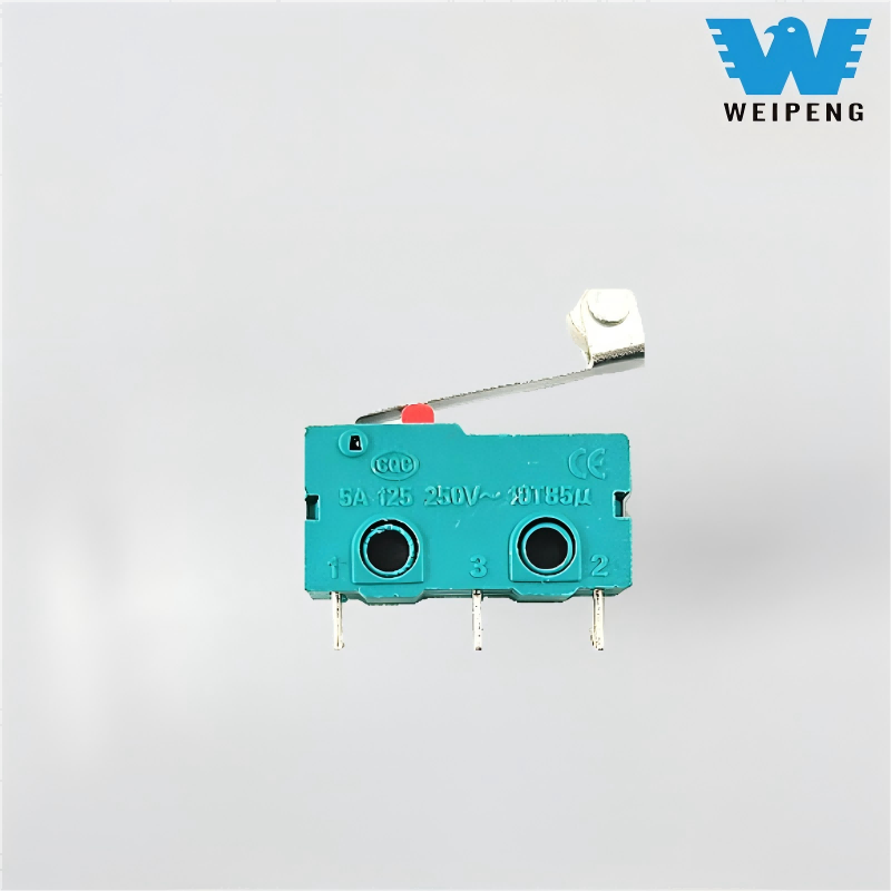 Контактна кнопка 5A/125V 250V Триконтактний обмежений мікроперемикач з прямою ручкою