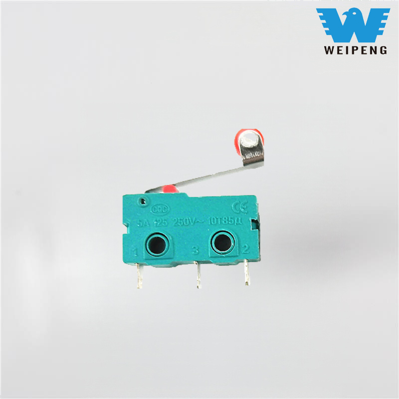 Роликовий мікроперемикач з трьома лапами