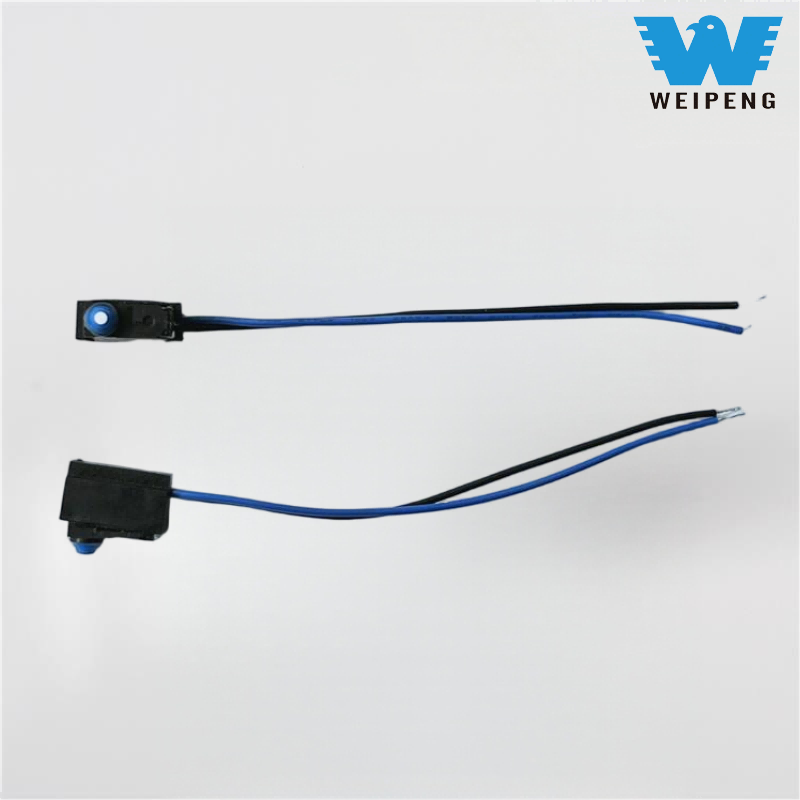 Водонепроникний кнопковий мікроперемикач штифтового типу з проводами