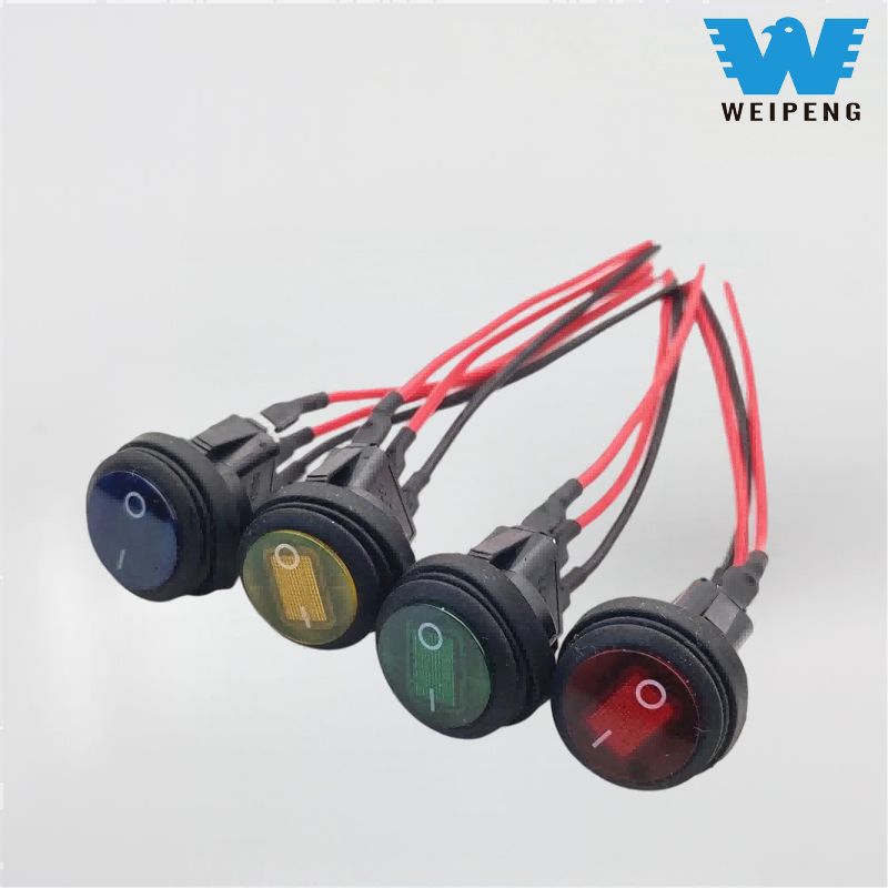 Круглий водонепроникний човновий вимикач Weipeng з дротом